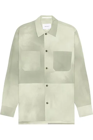Norse projects Ulrik Wave Dye Overshirt in - Olive. Size L (also in M, S).