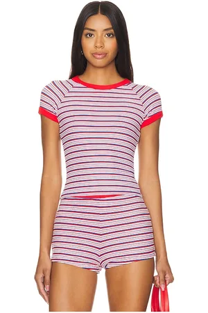 Frankies Bikinis Jane Terry Tee in - Red. Size XL (also in XS).