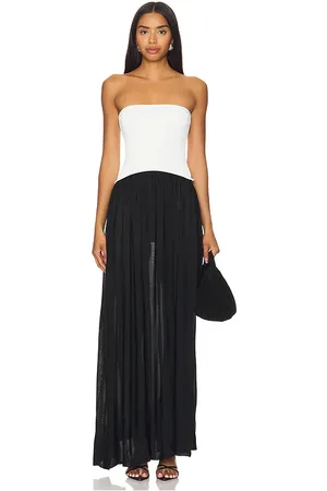Solid The Sasha Dress in - White,Black. Size L (also in M, S, XL, XS).