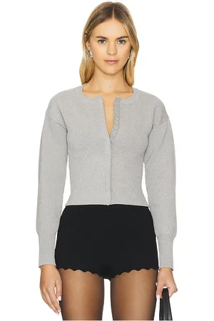 ALL THE WAYS Kourtney Cardigan in - Light Grey. Size L (also in M, S, XS).