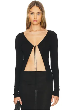 St Agni Rouleau Tie Reversible Knit Top in - . Size L (also in M).