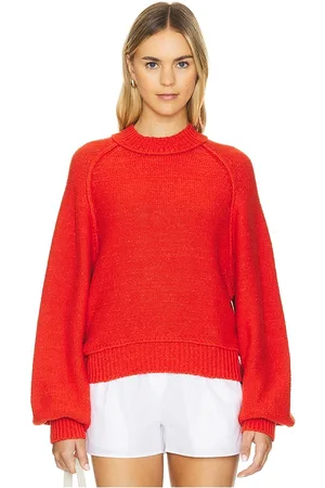 Free People Riley Pullover in - Red. Size S (also in XS).