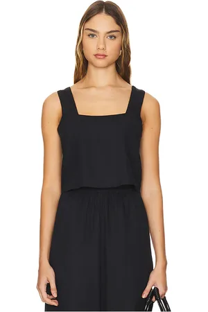 Show Me Your Mumu Tara Crop Top in - Black. Size L (also in XL/1X).