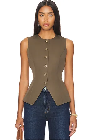 SNDYS X REVOLVE Emiliana Top in - Brown. Size L (also in S, XL, XS).