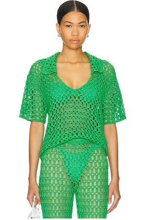 MORE TO COME Rue Top in - Green. Size L (also in M, S, XS).