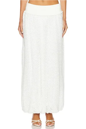 FAITHFULL THE BRAND Ciele Maxi Skirt in - White. Size L (also in M, S).