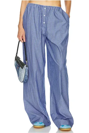 Helsa Pinstripe Poplin House Pants in - Multi. Size XL (also in L).