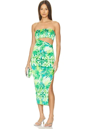 Runaway The Label Posanto Dress in - Green. Size M (also in L, XL/1X, XS).