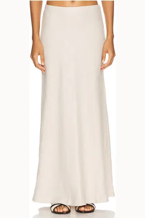 FAITHFULL THE BRAND Antibes Maxi Skirt in - Ivory. Size M (also in L, XL).