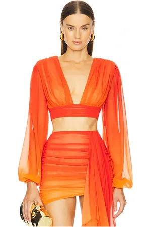 Michael Costello X REVOLVE Adia Top in - Orange. Size M (also in S, XS).