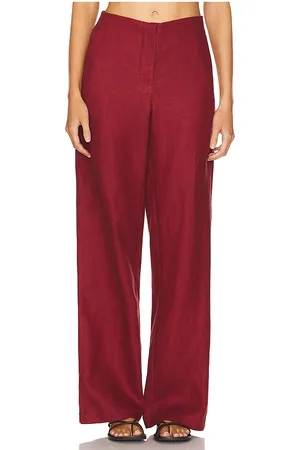 FAITHFULL THE BRAND Lulea Pant in - Burgundy. Size M (also in L, S, XL).