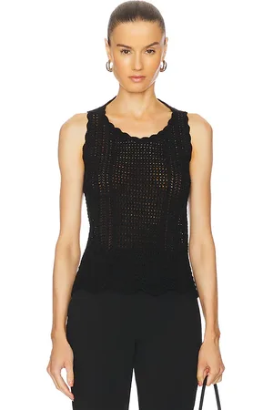 Norma Kamali Scoop Neck Tank Crochet Top in - . Size L (also in S, XL, XS, XXS).