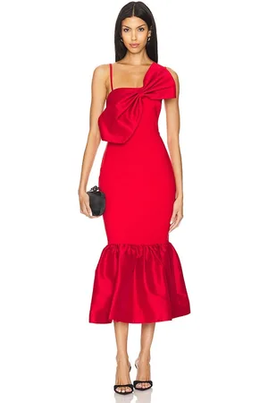 LIKELY Patti Midi Dress in - Red. Size 0 (also in 00, 2, 4, 6, 8).