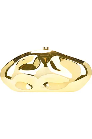 Cult Gaia The Caldera Clutch in - Metallic Gold. Size all.