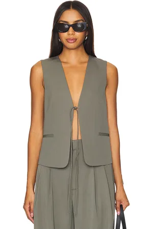 St Agni Rouleau Vest in - Olive. Size M (also in XS).