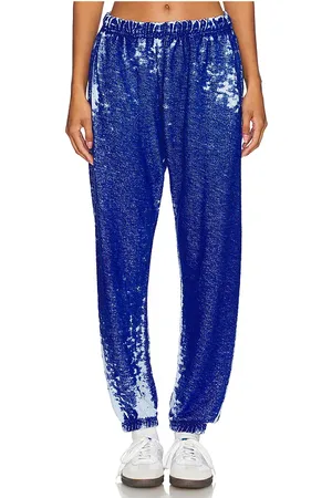 Michael Lauren Viper Burnout Loop Terry Sweat Pant W/ Side Pocket Pant in - Royal. Size L (also in M, S, XS).