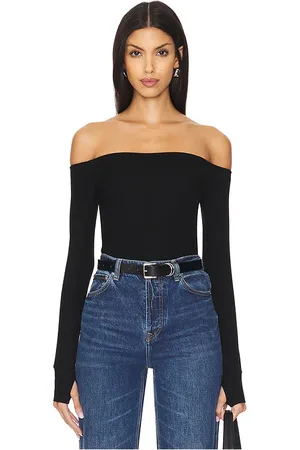 Michael Lauren Lanny Off Shoulder Long Sleeve Top Double Layered Top in - . Size L (also in M, S, XL, XS, XXL).