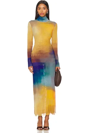 MISA Liv Dress in - Yellow. Size M (also in S, XS).