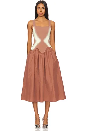 PH5 Mushu Mixed Media Tank Dress in - Brown. Size M (also in S).