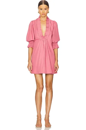 SOVERE Rhapsody Smock Dress in - Pink. Size S (also in XS).