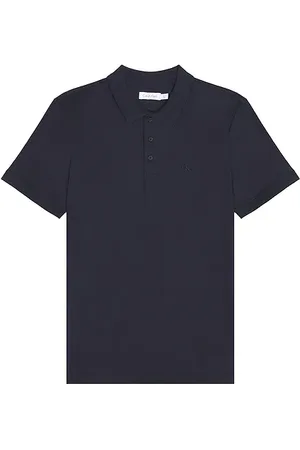 Calvin Klein Smooth Classic Solid Polo in - Navy. Size L (also in M, S).