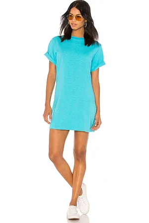 Cotton Citizen Tokyo Short Sleeve Mini Dress in - Blue. Size S (also in XS).