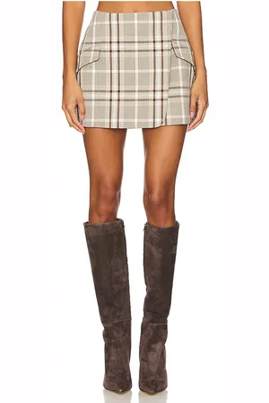 Simkhai Payton Wrap Mini Skirt in - Tan. Size 2 (also in 4, 6, 8).