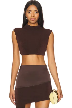 Khanums Backless Cropped Tee in - . Size L (also in M, S, XL, XS, XXS).