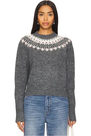 Rollas Fair Isle Sweater in - Grey. Size M (also in S, XS).