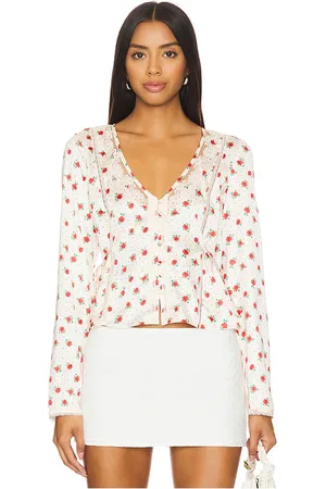 Free People Field Of Roses Top in - Ivory. Size M (also in S, XS).