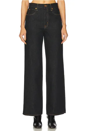 SLVRLAKE Grace Wide Leg in - Black. Size 23 (also in 24, 25, 26, 27, 28, 29, 30, 31, 32).