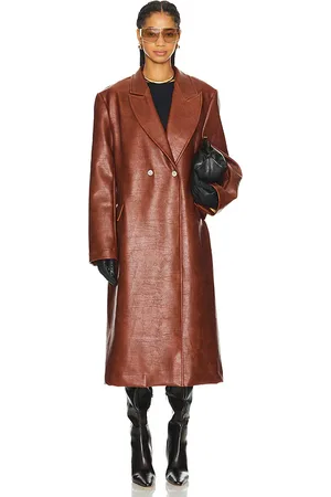 Milkwhite Faux Leather Oversized Jacket in - . Size M (also in S, XS).