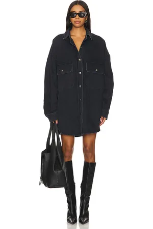 AGOLDE Talli Oversized Shirt in - Black. Size all.
