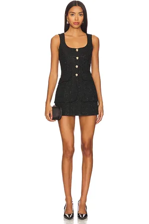 Amanda Uprichard Kya Romper in - Black. Size L (also in M, S, XL).
