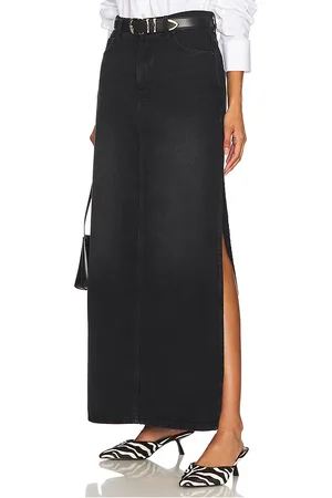 Mother The Fun Dip Slice Maxi Skirt in - Black. Size 23 (also in 25, 26, 27).