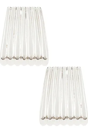 Heaven Mayhem Ribbed Maxi Earrings in - Metallic . Size all.