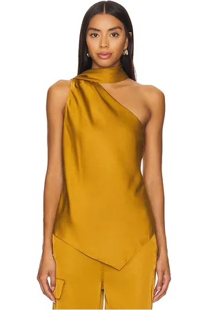 ET OCHS Isadora Tie Neck Top in - Mustard. Size L (also in M).
