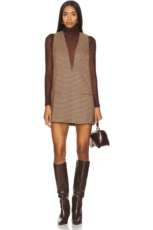 SER.O.YA Maxine Mini Tent Dress in - Tan. Size L (also in M, S).