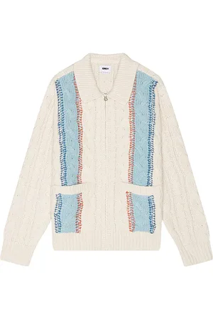 Obey Ezra Zip Up Cardigan in - Cream. Size M (also in S).