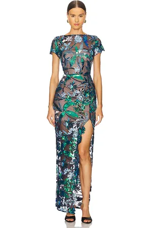 Bronx and Banco Zinna Embroidered Gown in - Black. Size S (also in XS).