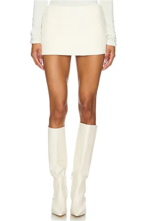 Ceren Ocak Straight Mini Skirt in - Ivory. Size S (also in XL, XS, XXS).