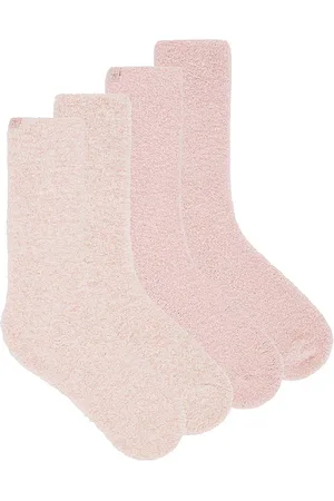 Barefoot Dreams CozyChic 2 Pair Sock Set in - Rose. Size all.