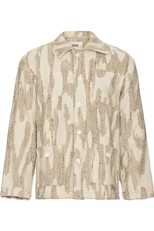 Oas Dandy Linen Terry Jacket in - Grey. Size L (also in XL/1X).