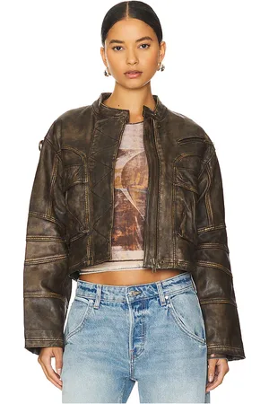 Free People X We The Free Adrienne Jacket in - Brown. Size L (also in S, XL).