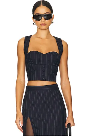 Retrofete Monet Waistcoat in - Navy. Size L (also in S, XL, XS).