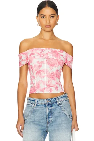 Miaou Magda Corset in - Coral. Size M (also in S, XS).