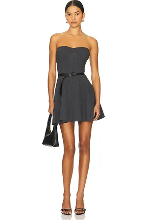 Norma Kamali Strapless Grace Mini Dress in - Grey. Size L (also in S, XS).