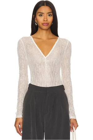 Gestuz Laila Bodysuit in - Ivory. Size M (also in S, XS).