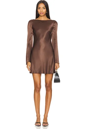 STONE_COLD_FOX X REVOLVE Basier Mini Dress in - Brown. Size S (also in XS).