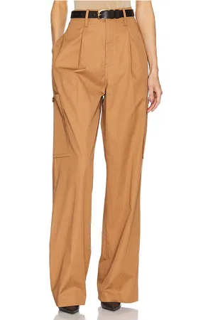 Helsa Paperbag Pant in - Tan. Size L (also in M, S, XL, XS).